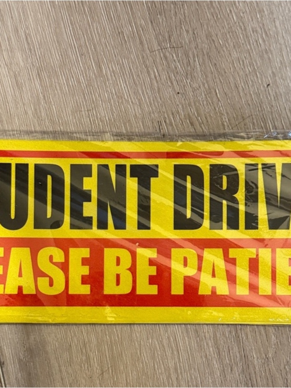 Student Driver Magnetic Sign - Yellow and Red